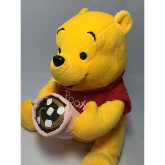 Winnie the Pooh Holding Hot Cocoa Plush Bear Stuffed Animal Baby Toy 11" Disney - Picture 11 of 13